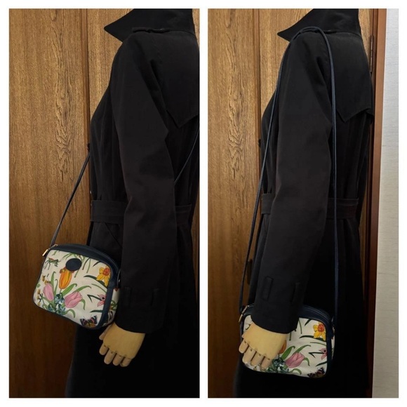 Gucci Floral Crossbody Bag - Navy and Multicolor - Picture 5 of 16